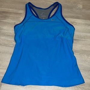 dri fit nike bright blue tight workout tank